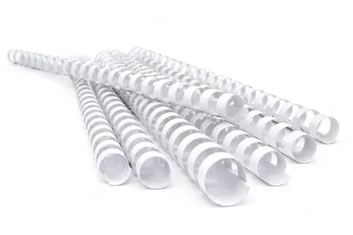 Pavo – Premium Kunststoff Binderücken 8 mm A4 Weiß, 100 Stück, 21-Ring, bis zu 40 Blatt - 8001613