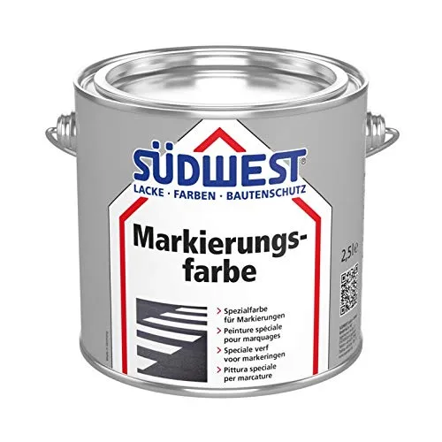 SÜDWEST Markierungsfarbe K26 9110 weiß 2,5 l Verbrauch: 350-500 ml/m² pro Anstrich