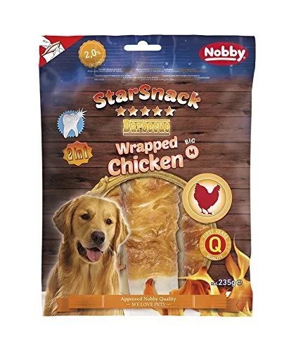 Nobby STARSNACK Barbecue Wrapped Chicken M ca. 15,0 cm x 40 mm, 3 St., ca. 235 g