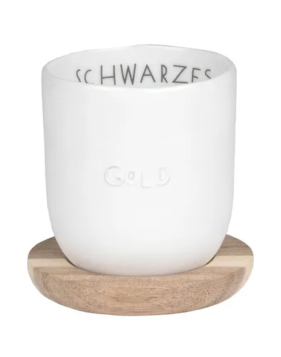 Kleiner Becher schwarzes Gold 75ml Räder Design