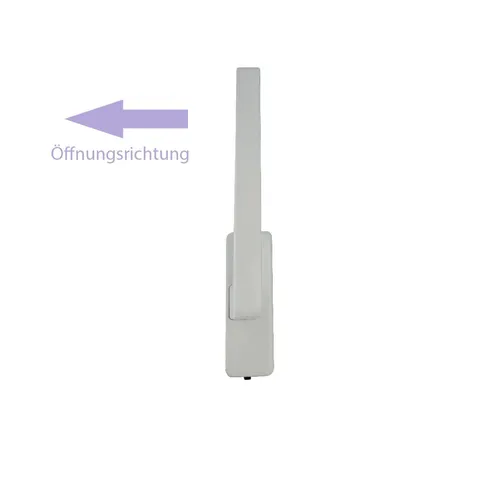 GU 966 PSK Drehgriff K12920 - Weiss Braun Silber - Fenstersicherungen: Robuster Drehgriff für Schiebetüren mit Aussperrsicherung, Eloxiertes Aluminium, ideal für Sicherheit und Langlebigkeit.