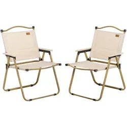 Outsunny Campingstuhl 2er Set - Faltbare Klappsessel für Outdoor-Aktivitäten - Camping & Zubehör: Leicht und tragbar, ideal für Camping, Angeln oder Strandbesuche. Robust mit Stahlrahmen und rutschfesten Füßen für Stabilität auf jedem Untergrund.