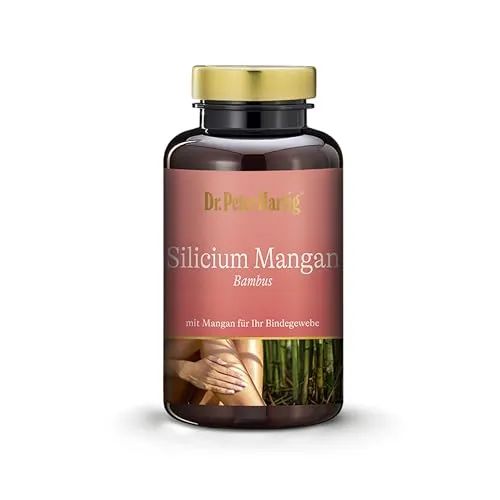 Dr. Peter Hartig Silicium Mangan Bambus - 120 vegane Kapseln zur Bindegewebestärkung - Mineralstoffe zur Unterstützung des Bindegewebes mit wertvollen Aminosäuren und Mineralstoffen für mehr Stabilität und Elastizität.