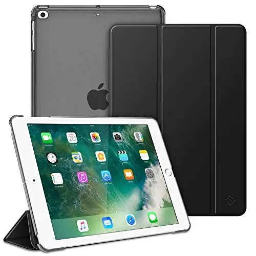 Fintie Hülle für iPad 9.7 Zoll 2018/2017 - Ultradünn Schutzhülle mit transparenter Rückseite Abdeckung Cover mit Auto Schlaf/Wach für 9.7