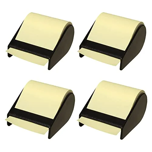 4er Pack Haftnotiz-Abroller Breite: 60 mm Gelb, 4 Abroller mit ca. 10 m Klebezettel Haftnotizblöcke Notizblöcke