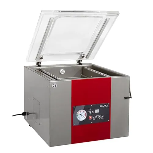 Vakuumiergerät KV 415-2 Schweißbalken - Vakuumpumpe: 20 m³/h - Vakuum: 99% - Kammerabmessung (BxLxH): 450 x 290 x 140 mm