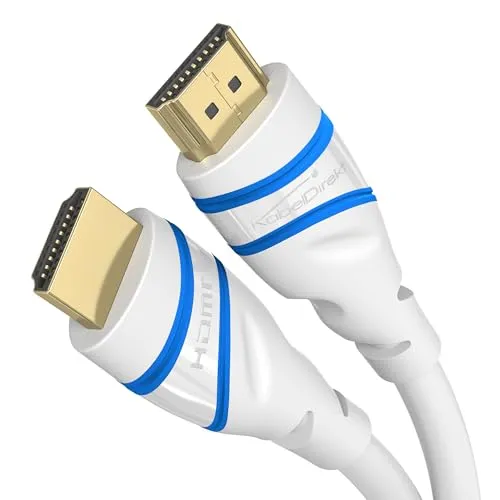 KabelDirekt – 10K & 8K HDMI 2.1b – 4m – zertifiziert, Weiß – für PS5, Xbox