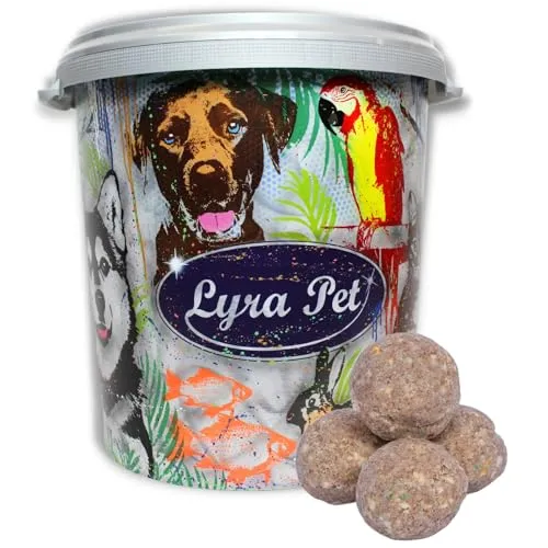 Lyra Pet® | 50 Gourmet Meisenknödel schalenfrei ohne Netz à 80 g in 30 L Tonne | Energiespender für Wildvögel | Wildvogelfutter Ohne Schalen | Kraftspendendes Fettfutter | Vogelfutter Ganzjährig