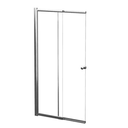 KOLMAN Duschwand 100x150 cm EASY SLIDE - Duschkabinen & -wände, 2-teilig mit 4 mm Sicherheitsglas und 180° Einstellbereich für individuelle Anpassung, inkl. Dichtungen und 2 Jahre Herstellergarantie.