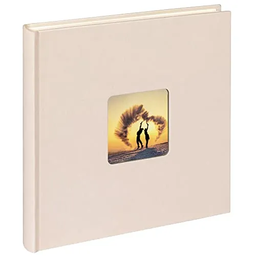 walther design Fotoalbum chamois 26 x 25 cm mit Cover-Ausstanzung, Fun FA-205-W