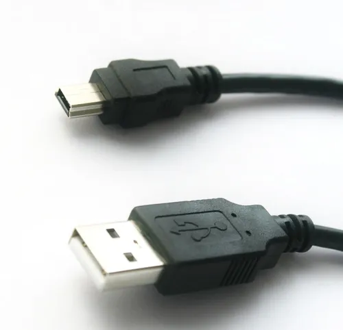 1,5m USB 2.0 Hi-Speed Lade-Daten-Kabel schwarz 5-polig Mini-B USB Stecker 1,50 m