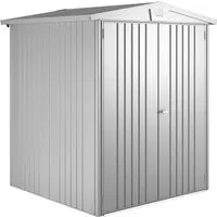 Biohort Metall-Gerätehaus Europa Silber-Metallic 2,4 m² - Robustes Gerätehaus mit 2,4 m², ideal für die Aufbewahrung von Gartenutensilien. Breiter Eingang für einfachen Zugang, feuerverzinkt und lackiert für optimalen Witterungsschutz.