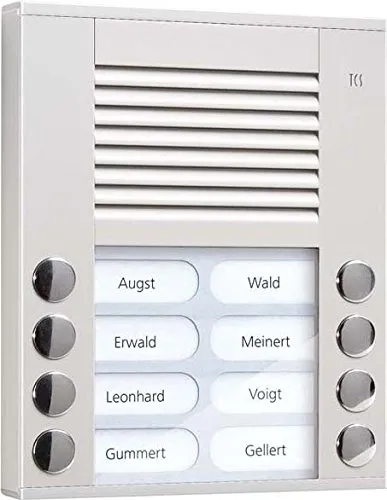 TCS Tür Control Audioaußenstation 2-reihig PES08-EN/04 - Gegensprechanlage mit hochwertiger Audioqualität und modernem Design, ideal für Mehrfamilienhäuser.