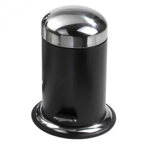 Decor Walther TE 30 Treteimer -Schwarz / Edelstahl poliert