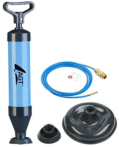 AGT Abflussreiniger Druck: 2in1-Saugglocke & Abflussreiniger + Hochdruck-Universal-Schlauch, 3 m (Hochdruckreinigerschlauch, Rohr Reinigungswerkzeuge)