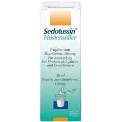 Sedotussin Hustenstiller 30 ML – Effektive Unterstützung bei Reizhusten - Sedotussin Hustenstiller 30 ML Tropfen zur Linderung von Reizhusten. Ideal für Erwachsene und Kinder ab 2 Jahren. Praktische Anwendung in Tropfenform.