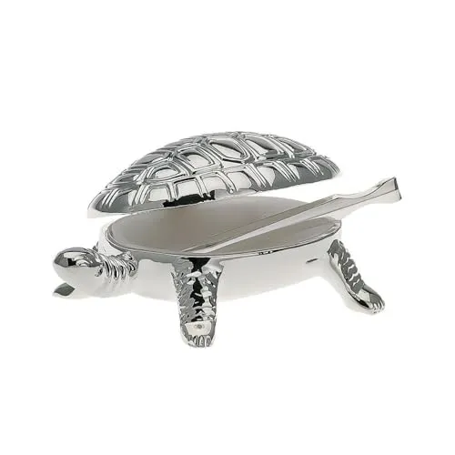 SILBERKANNE Süßstoffdose Schildkröte 6,0 x 4,0cm versilbert von SILBERKANNE