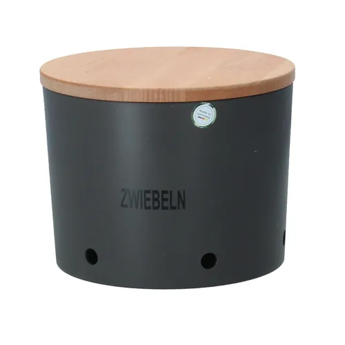magu Zwiebeltopf Natur-Design schiefer grau 136664 - Frischhaltedosen: Stilvoller Zwiebeltopf aus BPA-freiem Kunststoff mit entlüftetem Deckel für optimale Lagerung von Gemüse, spülmaschinengeeignet und ideal für moderne Küchen.