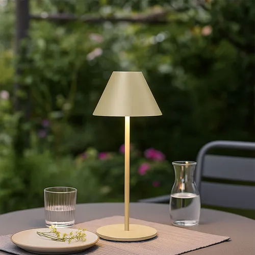 Tischlampe Außen Tischleuchte Gartenlampe Touchdimmer USB verstellbar LED 36 cm