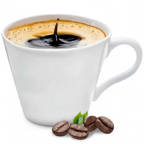 KONZEPT Kaffeetassen Set 6er – 230 ml Keramik Kaffeebecher, ideal auch als Cappuccino Tassen, spülmaschinenfest und langlebig