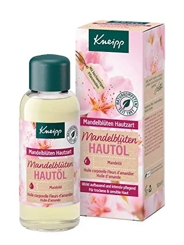 Kneipp Hautöl Mandelblüten Hautzart - 100ml - Hochwertiges Pflegeöl mit Mandelöl, Sheabutter und Vitamin E, ideal für trockene und sensible Haut. Stärkt die Hautbarriere und schützt vor Umwelteinflüssen.