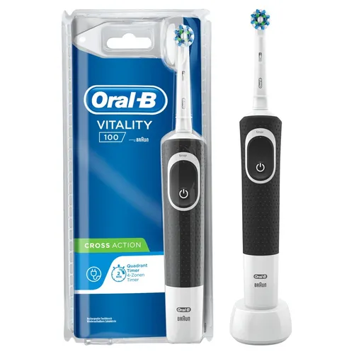 Oral-B Vitality 100 Black CrossAction: Effektive Reinigung für strahlend weiße Zähne
