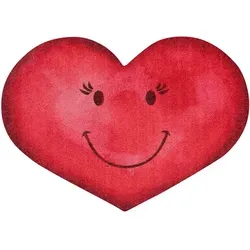 Salonloewe Fußmatte waschbar Liebe Matte pink 55 x 76 cm in pink von Salonloewe