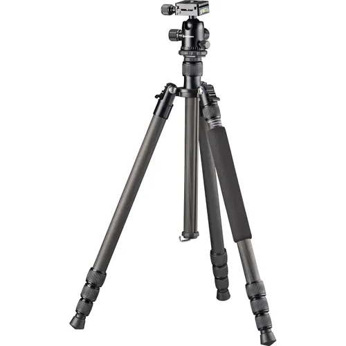 BRESSER BR-2504X8C-B1 Carbon-Kamerastativ - Professionelles, leichtes Carbon-Dreibeinstativ mit 3-in-1-Design: nutzbar als Dreibein, Einbeinstativ oder Bodenstativ. Ideal für Fotografen, die Flexibilität und Stabilität suchen.