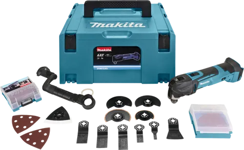 Makita DTM51ZJX3 Multifunktionswerkzeug (ohne Akku) - Multifunktionswerkzeuge für Renovierungen, akkubetrieben und vielseitig einsetzbar. Ideal für enge Räume dank 12-winkliger Blattplatzierung.