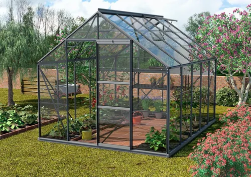 Vitavia Gewächshaus Merkur 8300, BxTxH: 254 x 317 x 230 cm, 3 mm Wandstärke, Set, mit Fundamentrahmen