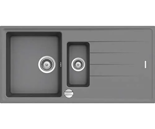 Victory S1000 Granitspüle 100x50cm - Sanitäranlagen & Zubehör, hochwertige Granitspüle für ab 60er Unterschrank, inkl. Drehexcentergarnitur und Siebkorbventil für optimalen Wasserfluss.