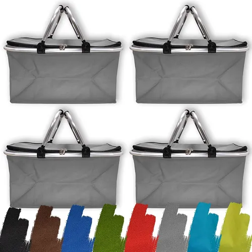 e-Best Einkaufskorb mit Tragegriffen (4x Grau)
