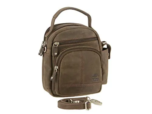 Bear Design Gürteltasche Dark Nature - Elegante Leder Herrentasche für Herren und Damen - Mode-Hüfttaschen aus hochwertigem Rindleder im 