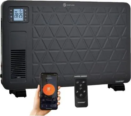 KAMINER Elektroheizung 2300 W – Energiesparend mit WiFi-App & Fernbedienung - Effizienter Elektroheizkörper mit Turbo-Lüfter für schnelle Wärmeverteilung. Kompakt und leise, ideal für Wohn-, Schlaf- und Arbeitsräume. 24-h Timer für flexibles Heizen.