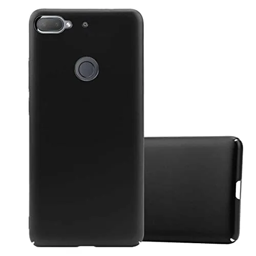 Cadorabo Hülle kompatibel mit HTC Desire 12 PLUS Schutzhülle TPU Silikon Case Metallic Design Anti Rutsch Slim Kratzfest Stabiles Hardcase mit Rundumschutz Case Hülle für HTC Desire 12 PLUS in Schwarz