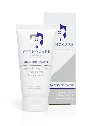 OrthoCare nHAp Zahnpasta, begleitende Pflege bei Zahnspangen und Brackets