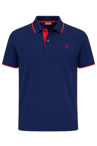 U.S. Polo Assn. Freizeit-Polo US16300 Herren navyblau, Größe M - Zeitloses Freizeit-Polo von U.S. Polo Assn. aus bequemer Baumwolle. Ideal für Freizeit und Büro, mit klassischem Polokragen und dezentem Logo für einen eleganten Look.