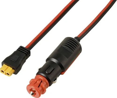 TRU COMPONENTS Zigarettenstecker auf XT60-Kabel 2 m Schwarz, Rot - Hochwertiges 2 m Kabel mit Zigarettenstecker und XT60-Anschluss, ideal für den flexiblen Einsatz in Fahrzeugen und Modellen.