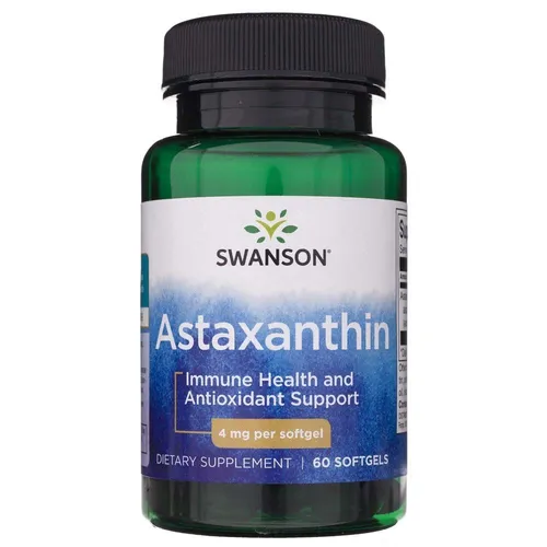 Swanson Astaxanthin 4 mg 60 Softgels Antioxidans Weichkapseln Immune Health