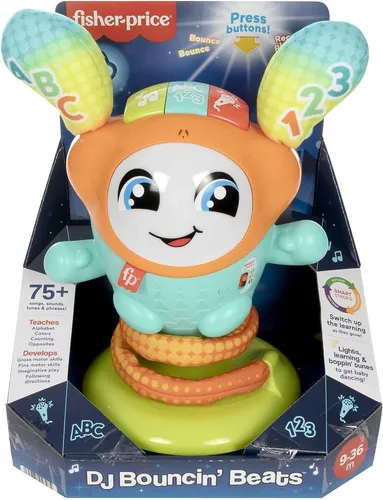 Fisher-Price HJP91 Baby und Vorschule, Multi, S - Interaktives Musikentdeckungsspielzeug für Babys und Kleinkinder, fördert das Lernen von Alphabet, Farben und Zahlen mit über 75 Songs und Geräuschen.