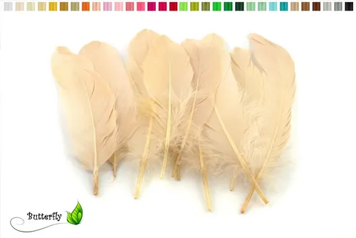 Creativery Bastelfedern, 10 Gänsefedern 15-20cm