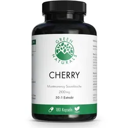 Green Naturals Cherry Montmorency Sauerkirsche 2100 mg Kapseln - Arzneimittel mit nährstoffreichen Montmorency-Sauerkirschen, die reich an Antioxidantien sind und die Gesundheit unterstützen. Ideal für eine ausgewogene Ernährung.