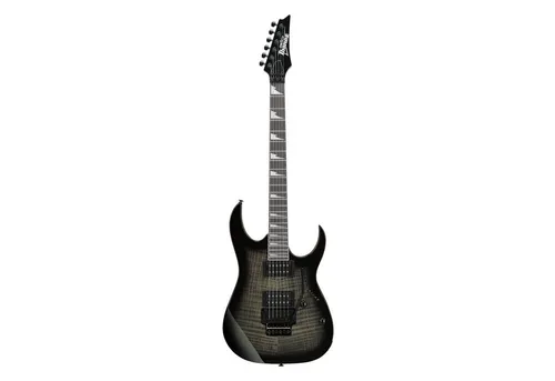 Ibanez GRG320FA-TKS Transparent Black Sunburst - Gitarren, RG Gio-Serie mit Linde/Pappel Korpus und 2x Infinity R Humbucker für kraftvollen Sound, perfekt für Einsteiger und fortgeschrittene Spieler.
