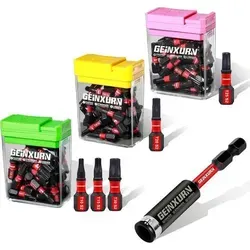 Schlagfeste Torx Schraubendreher Bits Set 91tlg. S2 Stahl mit Magnet-Bithalter