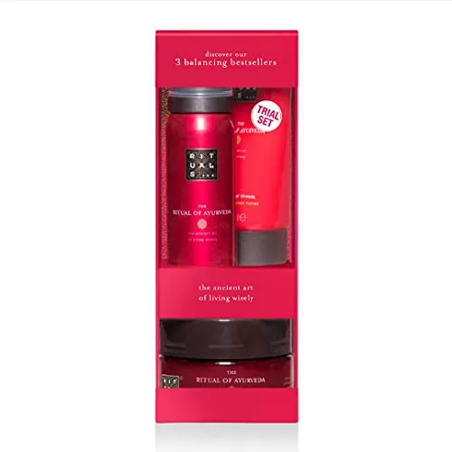 Rituals Pflege-Geschenkset The Ritual of AYURVEDA, 3-tlg. - Gesichtspflege-Sets mit luxuriöser Body Cream, exfolierendem Body Scrub und pflegendem Duschgel für ein entspannendes Wellness-Erlebnis.