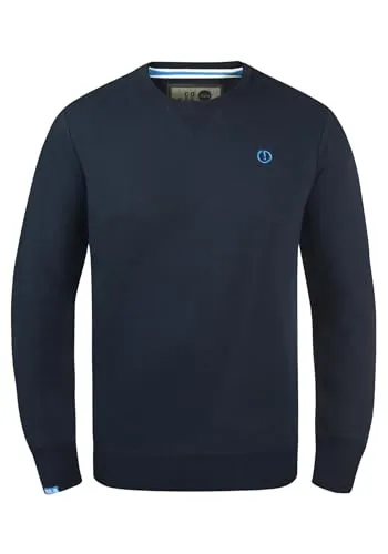 !Solid SDBenn Herren Sweatshirt Pullover Sweater mit Rundhals-Ausschnitt Rippbündchen Label-Details Baumwollmischung Regular fit, Größe:M, Farbe:Insignia Blue (1991)
