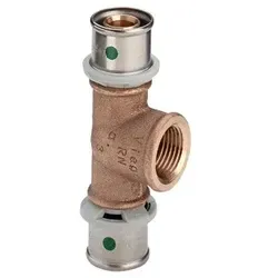 Viega T-Stück SC Sanfix P 2117 - 20mm x Rp1/2 x 20mm - Leitungsinstallation mit hochwertigem Rotguss, bietet eine zuverlässige Verbindung für Ihr Rohrsystem.