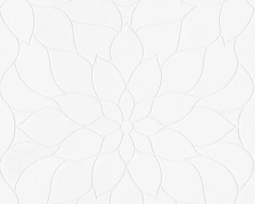 Tapete Vlies überstreichbar Floral weiß AP Pigment 9507-10 (2,52€/1qm)