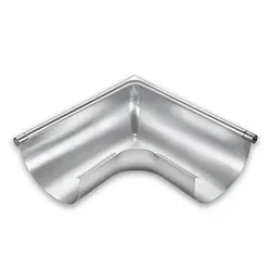 Produktbild Rinnenwinkel Grömo Außeneck 90°, halbrund, Zink, verschiedene Größen (Ausführung: Nenngröße 280. Ø 127mm)