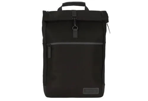 Jost TALLINN Kurierrucksack - Schwarz-Rot - Veganer Kurierrucksack aus robustem Nylon mit 9 Innenfächern, darunter gepolstertes Laptop- und Tabletfach. Wasserabweisend und ideal für einen organisierten Business-Alltag.